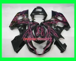 Spritzguss-Verkleidungsset für Suzuki GSXR600 750 K4 04 05 GSXR 600 GSXR 750 2004 2005, rosa Flammen, Verkleidungsset SF17