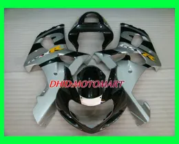 Kit carenatura moto per SUZUKI GSXR1000 K2 00 01 02 GSXR 1000 2000 2001 2002 ABS Set carenature nero argento SD04