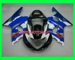 Motorcycle Fairing kit for SUZUKI GSXR1000 K2 00 01 02 GSXR 1000 2000 2001 2002 ABS White blue Fairings set SD09