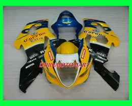 Injektionsgjutningssats för Suzuki GSXR1000 K3 03 04 GSXR 1000 2003 2004 ABS Gul Blå Svart Fairings Set SE15