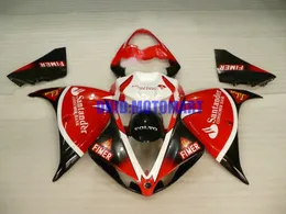 Motorcykel Fairing Kit för Yamaha YZFR1 09 10 11 12 YZF R1 2009 2012 YZF1000 ABS Red Black Fairings Set + Presenter YF07