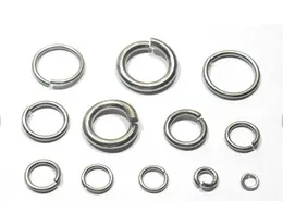 Mais escolher tamanho forte diy jóias encontrar componentes em aço inoxidável anel de salto split anel fit colar