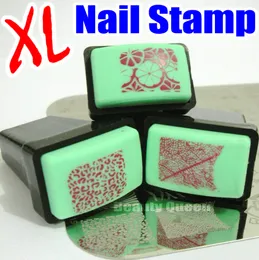 NEW XL Platz Nail Stamp Scraper Rectengular Rubber Stamper für großes Bild Designs Vorlage polnische Übertragung Nagel-Kunst-Platten-Druck