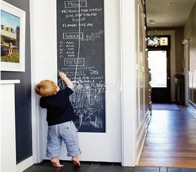Mini Portable Black Chalkboard Wall Whiteboard Sticker 45x200cm Decal Peel & Stick For Kids Room