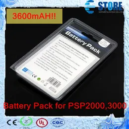 Pakiet baterii 3600MAH / 3.6 V dla Sony PSP 1000 PSP2000,3000, Brand New and Express Darmowa Wysyłka Biała skrzynka