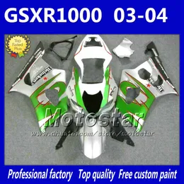 スズキGSX-R1000 K3 03 04 GSXR 1000 2003 2004 GSX R1000グリーンシルバーブラックFreeship Fairings Bodykits GY4