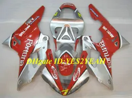 Custom Motorcycle Fairing kit for YAMAHA YZFR1 00 01 YZF R1 2000 2001 YZF1000 ABS New red silver Fairings set+Gifts YD05