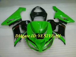 Hi-Grade Motcle Fairing kit for KAWASAKI Ninja ZX6R 636 05 06 ZX 6R 2005 ABS Cool Green Black Fairings set+Gifts SP19