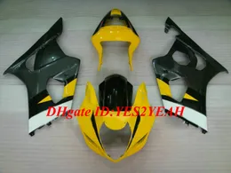Kit de carenado de motocicleta de alto grado para SUZUKI GSXR600 750 K4 04 05 GSXR600 GSXR750 2004 2005 ABS Amarillo negro Carenados conjunto + Regalos SG15