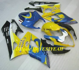 Top-rated kit de Fering molde de injeção para SUZUKI GSXR1000 K5 05 06 GSXR 1000 2005 2006 ABS Novo amarelo azul Carenagens + Presentes SE31