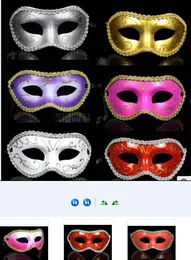 Kobiety Mężczyźni Maska Mardi Gras Party Masquerade Halloween COSPLAY Sukienka Bal Wydajność Unisex Kolorowy rysunek Maski Boże Narodzenie Ślub Świąteczny