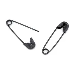 Free shipping-500PCs Black Safety Pins Findings 18x5mm (3/4x1/4"), M00868