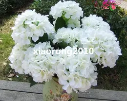 Sztuczne jedwab Hortensja Kwiaty Symulacja Hortensje 7 łodygi na Bush do Dekoracji Wedding Centerpieces Kwiat
