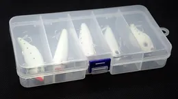 Iscas De Pesca à noite Kit Minnow Manivela VIB Popper Lápis de Vibração Verdadeiramente Brilho Isca Luminosa Artificial Isca Dura Iscas Com Caixa