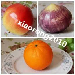 Di alta qualità 36 pz / lotto diametro 8 cm * 8 cm artificiale frutta verdura simulazione melograno cipolla arancione matrimonio fotografia puntelli giocattolo