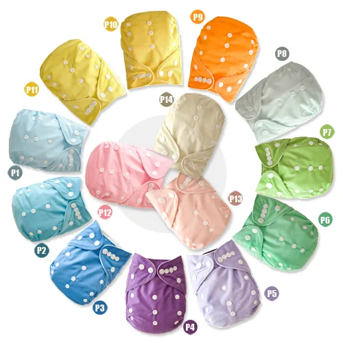 10 Pack Of Affordable PUL Baby Pocket Cloth Diapers Newborn Size Covers
