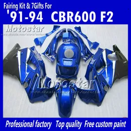 Tampa do tanque kit de carenagem popular preto azul para HONDA CBR600F CBR600 F2 1991 1992 1993 1994 CBR carenagens 91 92 93 94