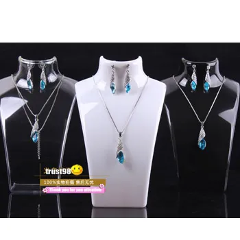Hot Selling Earring Necklace Jewelry Set Neck Model Cheap Resin Acrylic Jewelry  Stand Mannequin Have Bracelets Pendant Display From Amazing4, $8.28