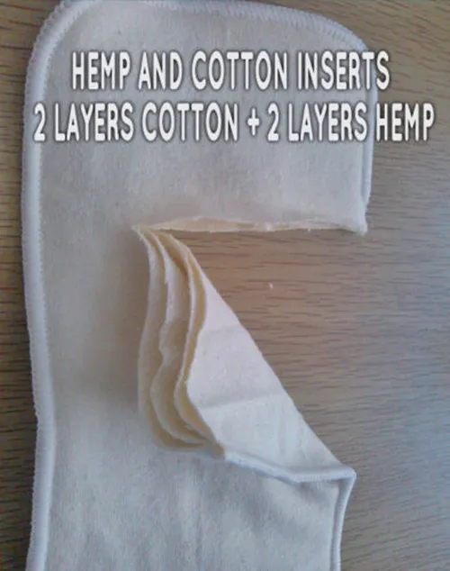 Organic Hemp Cotton Baby Organic Cotton Diaper Inserts Pads 4 Layers