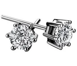 925 Sterling Silver 30% White Gold Plated Ear Studs Earring For Women Crystal Earring Wedding Gift Earring AM4