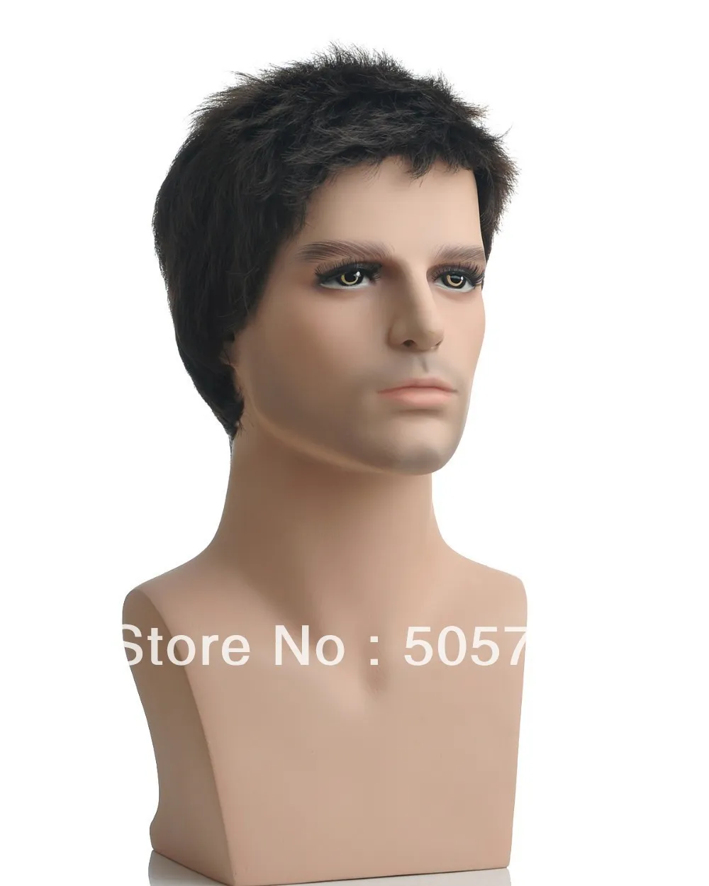 Mens short online human hair wigs