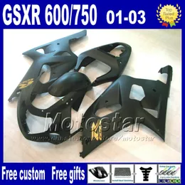 Bodykits for SUZUKI fairing GSX R600 R750 K1 2001 2002 2003 GSX-R 600/750 01-03 K1 matte black fairings kit HJ37+Seat Cowl