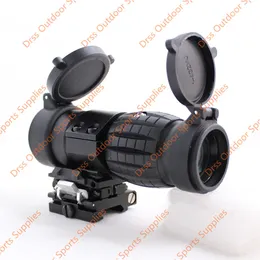 DRSS Wysokiej jakości QD FTS 3x Magnifier Zakres polowania z dwoma osłonami obiektywu czarny (DS5038A)