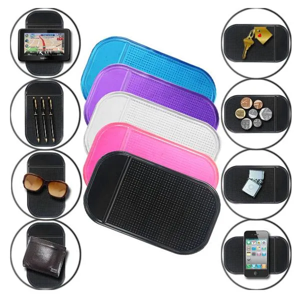 Tapis Silicone 2 Tailles SNAGAROG 5 Pcs Tapis Antidérapant En Silicone Tapis De Voiture Collant Tapis Silicone Tableau De Bord