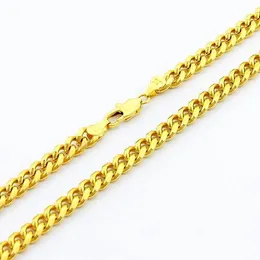 Die einzigartige Halskette der Männer 24K Gold überzog Schmucksache-neue Art 6.5mm Breite Beschränkungs-Männer Kettenhalskette 52cm 1pcs Art- und Weiseheißer Verkauf