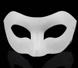 Unpainted Men Blank White Masks Full Face Environmental Paper Pulp Masks  DIY Fine Art Painting Masks Net weight 40g 10pcs/lot Free