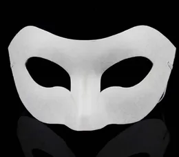 Party weiße halbe Gesichtsmaske Halloween leeres Papier Zorro Maske DIY Hip-Hop-Maske handbemalte Masken Weihnachtsgeschenke 50 teile/los