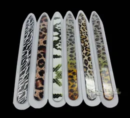 Moda 5.5" Animal Glass Nail File Stampa Nail Care Buffer Per di bellezza di TRASPORTO # NF014