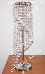 mesas de centro cristal suporte de flor por atacado, decoração de casamento flor centerpieces cristal cachoeira