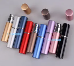 Flacons de pulvérisation en aluminium rechargeables portatifs de bouteille de parfum atomiseur de parfum Conteneurs cosmétiques (5-6ml) Flacons de parfum environnementaux