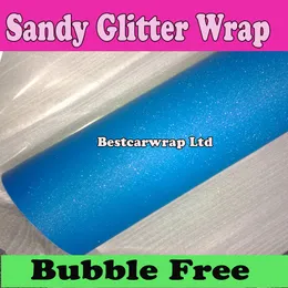 Blue Glitter Sandy Vinyl wrapping vehicle Graphics With Air Free Bubble Free1.52x30m/Roll Free Shipping