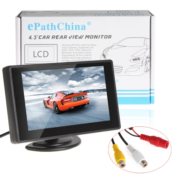 Sistema de vista trasera de coche con cámara y pantalla LCD de 4,3 pulgadas  para coche