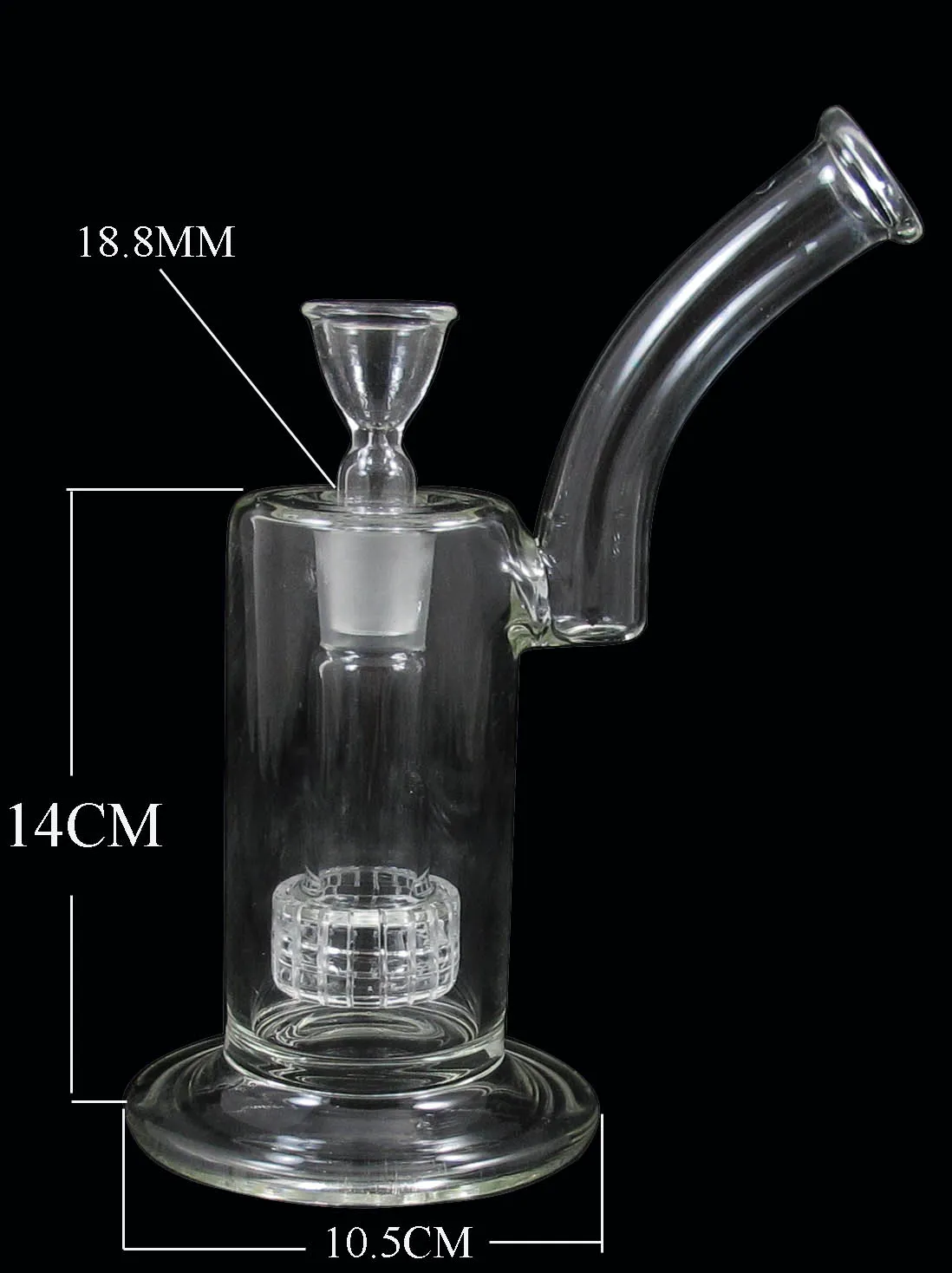 Bong Droit En Verre Gréement Du Brûleur D'huile Avec Capteur De Cendre