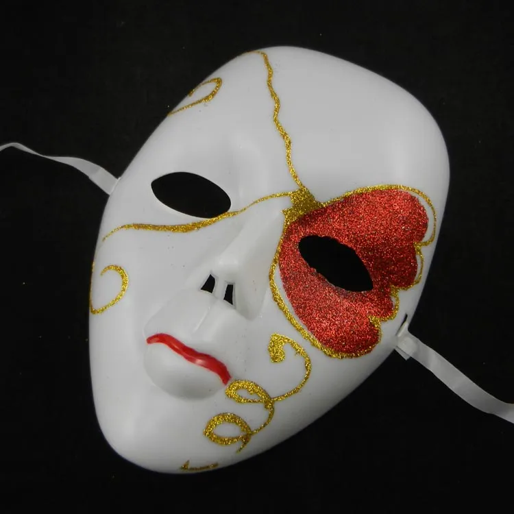 Full Face White Party Masks Carnival Hip Hop Dance Costume Mardi Gras Prop  Venetian Masquerade Party Supply Halloween Mask From Calytao, $1.26