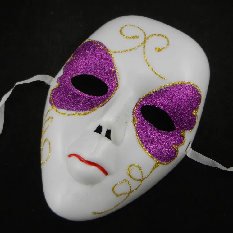 Full Face White Party Masks Carnival Hip Hop Dance Costume Mardi Gras