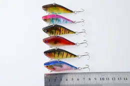 Ny bete 6cm 13,1g 8 # krokar Fiske Lure Laser Game Vibe Lure Hand Plast Fiske Lure Vibration Simning Fiske Bait # VI017