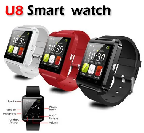 Hot sale Bluetooth Smart U8 Watch Wrist Watch for Samsung S4 S5 S6 edge Note 3 4 HTC Android Phone