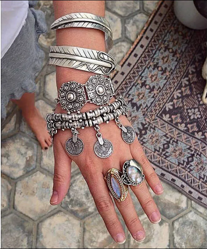Bohemian Gypsy Love Affair Set Antalya Silver Coin Choker Bib With Statement Fringe For Turkish Boho And India Festival Boho Jewelry From Idealway 3.27 DHgate.Com