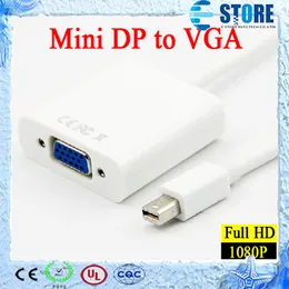 Thunderbolt Mini DisplayPort Mini Display Port DP till VGA Converter kabeladapter för Apple MacBook Mac Pro Air, Gratis DHL, WU