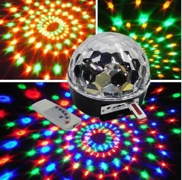 MP3 Disco DJ Stage Lighting LED RGB Crystal Magic Ball DMX light KTV Party Led6*3W Channel DMX512 Control Digital AU UK EU US plug