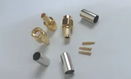 gold-plated SMA male crimp connector to RG58 LMR195