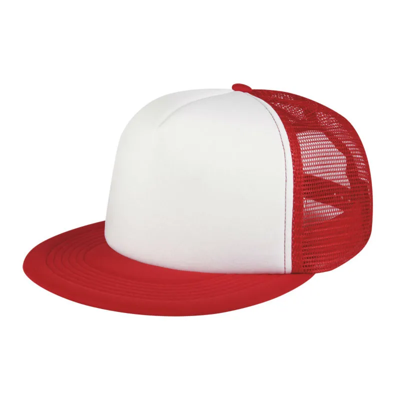 2015 Wholesale Flat Bill Trucker Cap Unisex Blank Mesh Custom