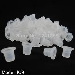 Wholesale-1000pcs 9mm White Tattoo Ink Cups Supply IC9-1000#