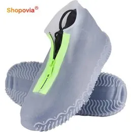 Funda Impermeable Reutilizable Para Zapatos | Par De Fundas Con Cremallera, Talla 41-42 (30x20 Cm) | Ideal Para Lluvia, Ciclismo, Camping Y Pesca