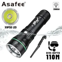 Lampe Torche De Plongée 25 000 Lm - Lumière Rouge/Bleu/Blanc, Étanche 120m