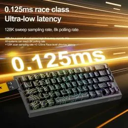 AJAZZ AK992 Teclado Wireless Gaming Hotswap,Tri-Mode 2.4G/BT5.0/Wired,Cable En Espiral USB C,RGB Programable,Teclas PBT,Perilla De Volumen,Batería De 4000 MAh Para PC/Mac/Win/PS4 (Interruptor Azul